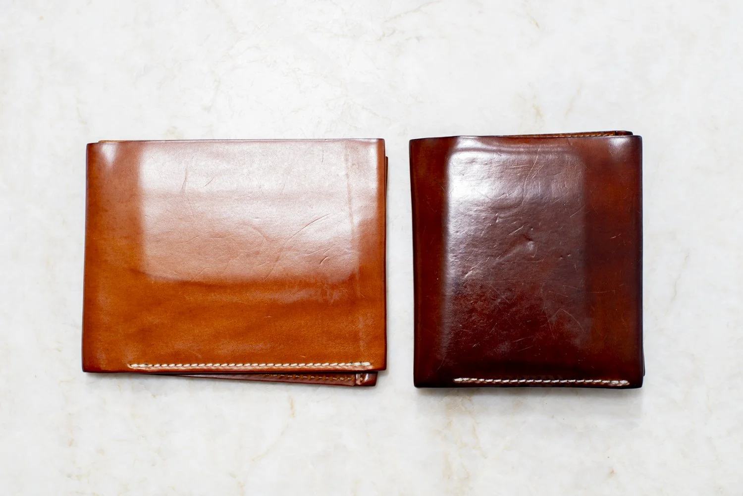 ヤンチェオンテンバール　フォーチュンウォレット PATINA - 4-4 Wallet - Natural Shell Cordovan — GENUINE HORWEEN